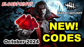 NEW ALL WORKING DEAD BY DAYLIGHT CODES OCTOBER 2024  DBD CODES [upl. by Norreg]