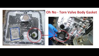 Quick fix Torn Valve Body Gasket Under 1 2 Accumulator in 4L60E Automatic Transmission [upl. by Duj]