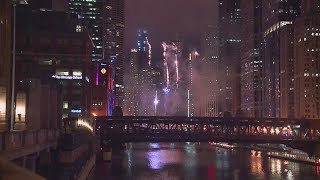 Chicago set New Years Eve celebrations fireworks [upl. by Annaehr564]