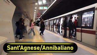 Metro Station SantAgneseAnnibaliano  Rome 🇮🇹  Walkthrough 🚶 [upl. by Lamej]