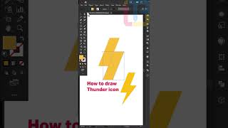 How to draw Thunder icon in Adobe illustrator beginner [upl. by Longfellow22]