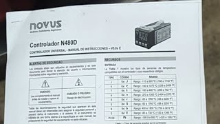 Controlador de temperatura Novus N480D  Setpoint OnOff controlar temperatura con PT100 [upl. by Yesllek]