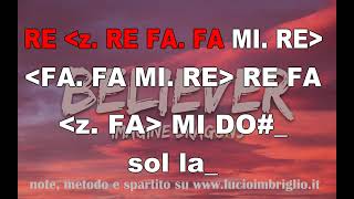 Believer  karaoke notazionale [upl. by Sidras]