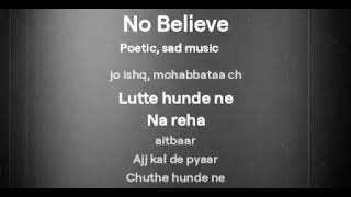 NO BELIEVE v1  AJJ KAL DE PYAR official song  Harshu4uy9i  Jent X harshu [upl. by Adnerak]