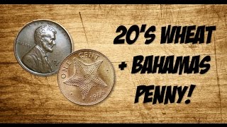 20S WHEAT  BAHAMAS PENNY Coin Roll Hunting [upl. by Nuawaj]