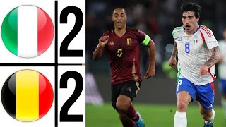 ⚪🔴 ITALY VS BELGUIM 22 italia vs belgio HIGHLIGHTS UEFA NATIONS LEAGUE 202425 [upl. by Eelyam]