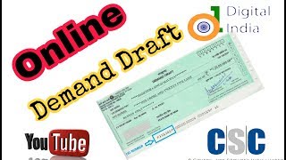 How to make online demand draft  onlin dd [upl. by Retsub]