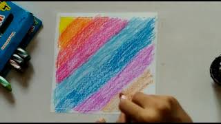 How to make easy crayon painting  colourful scratch art [upl. by Chaddie]