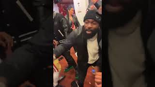 49ers locker room vibes post Lions comeback win to go to the superbowl 49ers nfl [upl. by Maltz]