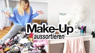 SCHMINK SAMMLUNG aussortieren I SCHMINKTISCH Deko  Aufräumen I HACKS [upl. by Ahsropal]