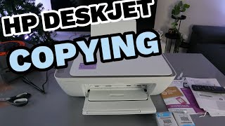 How to Do HP Deskjet 2820e Printer Copying [upl. by Nahtannhoj]