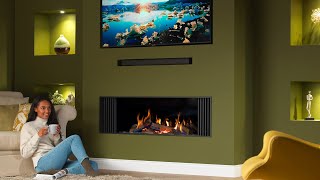 Media Wall Gas Fires  Wildfire Ravel 1500 amp Ravel 1720 Media Wall Balanced Flue Gas Fires [upl. by Alta]