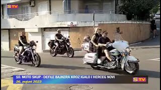 Moto skup Herceg Novi  Defile bajkera 26 avgust 2023 [upl. by Januisz]