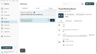 Ooma Office Tutorial Meetings Module  Create a Room and Start a Meeting [upl. by Obeng]