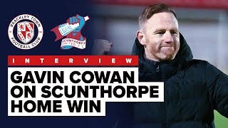 INTERVIEW Gavin Cowan on Brackley Town 20 Scunthorpe United [upl. by Okun]