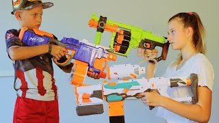 Nerf WAR BOY vs GIRL 2 [upl. by Asined983]