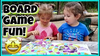 BOARD GAME FUN with KIDS Best friends play Surprise Slides [upl. by Aken560]