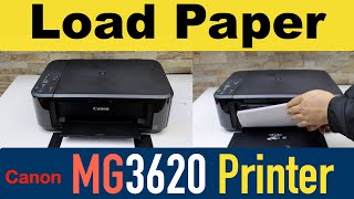 Canon MG3620 Load Paper Tray [upl. by Alodi]