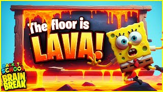 The Floor is Lava 🔥 Back to School Brain Break for Kids 🔥 Just Dance [upl. by Aihseyn]