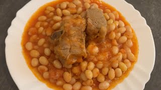 Recette de HARICOTS BLANCS  à écosser  en sauce rouge agneau [upl. by Zapot764]