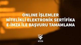 Kamu SM  Online İşlemler Üzerinden eimza ile Başvuru Tamamlama [upl. by Ingunna]