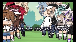 Ex vs Ex singing battle Gacha Life [upl. by Gonroff]