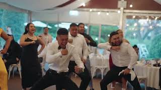 Beautiful Haka from the grooms family at a Maori  Samoan Wedding [upl. by Anilat]