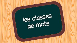 Les classes de mots [upl. by Lama]