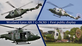 4K Westland Lynx AH7 GNCKS  First public civilian display [upl. by Adnilak]