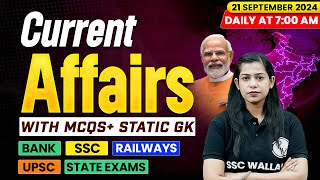 21 September 2024  Current Affairs 2024  Current Affairs Today  Daily Current Affairs  Krati Mam [upl. by Iznekcam601]