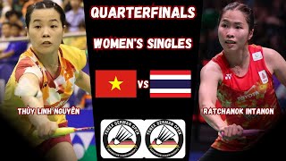 Ratchanok Intanon vs Thùy Linh Nguyên QuarterFinals German Open 2024 Badminton [upl. by Earahs]