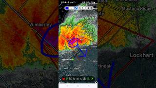 May 9 2024 Tornado Warning with Softball Size Hail for San Marcos Texas [upl. by Esinahs]