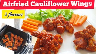 Air fryer Roasted Cauliflower Wings Cauliflower in Air fryer Recipe Air fried Cauliflower Recipes [upl. by Eniotna335]