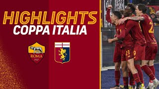 Roma 10 Genoa  Highlights Coppa Italia 202223 [upl. by Anirehc]