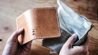 Making an Armored Leather Wallet With STAINLESS STEEL [upl. by Smallman]