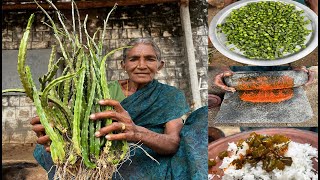 UNSEEN ELUVA KALLIMUDAYAN  Fry  கள்ளிமுடையான் Caralluma Fimbriata  Grandma Countryfoodcooking [upl. by Acirdna287]