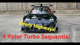 Turbo 4 Rotor F1 Air Shifted Sequential BLASTS Highways During Social Distancing [upl. by Chainey91]