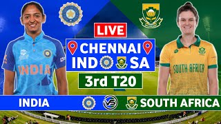 India W v South Africa W 3rd T20 Live  IND W vs SA W T20 Live Scores amp Commentary  India W Bowling [upl. by Georglana353]