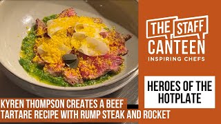 Kyren Thompson creates a Beef Tartare recipe with rump steak and rocket [upl. by Langdon]