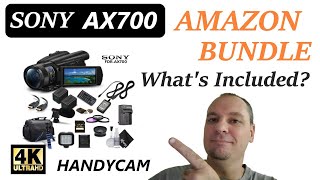 Sony AX700 4k Camcorder Advanced Bundle On Amazon  Whats Included In The Bundle [upl. by Palocz12]