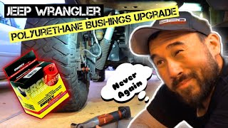 These Energy Suspension Bushings where Really Hard To Install This is Why  Jeep Wrangler Jk links [upl. by Lerred]