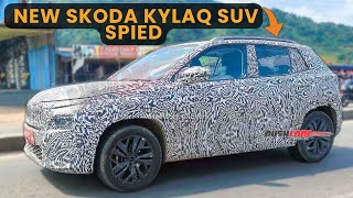 2025 Skoda kylaq spotted  Skoda kylaq spied  Skoda new compact SUV Spied at testing 😲 [upl. by Ahsienaj764]