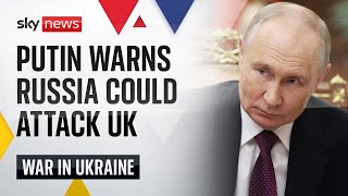 Putin warns he could use new missile to attack US and UK military facilities  Ukraine War [upl. by Garrik]