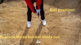 Bunker shot tip  How to position the ball and perfect the strike [upl. by Lamoureux298]