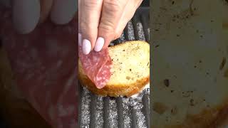 How to Make a Grilled Cheese Sandwich with Salami  Italian eatcolor shorts food [upl. by Fortier]