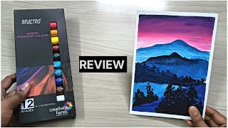 Gouache painting with brustro colours  Review amp Tutorial [upl. by Nalad631]