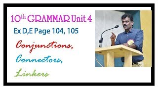 10th GRAMMAR Unit 4 Conjunctions Ex DE Page 104105 Samcheer TNPSC [upl. by Pauwles]