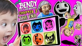 LEARN COLORS w BENDY amp the INK MACHINE FGTEEV BEST BATIM GAMEPLAY Elevator Glitch Chapter 3 Ending [upl. by Siloa]