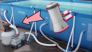 How to clean algae from an Intex pool and set up a DIY sand filter [upl. by Niala255]