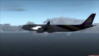 Thai Airways A340500 HKT to BKK [upl. by Fidelis]